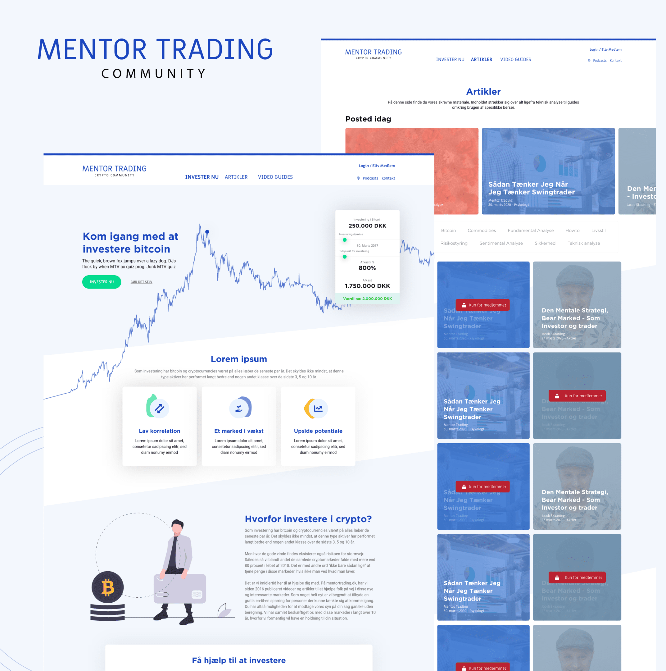 Design af website til Mentor Trading