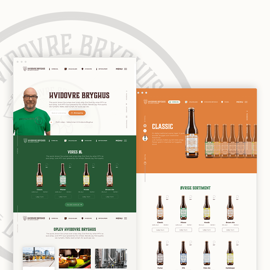 Webdesign til Hvidovre Bryghus