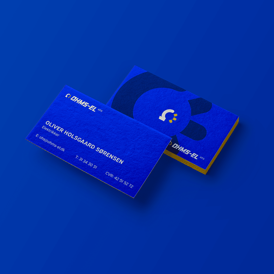 Design af visitkort til Ohms-el ApS