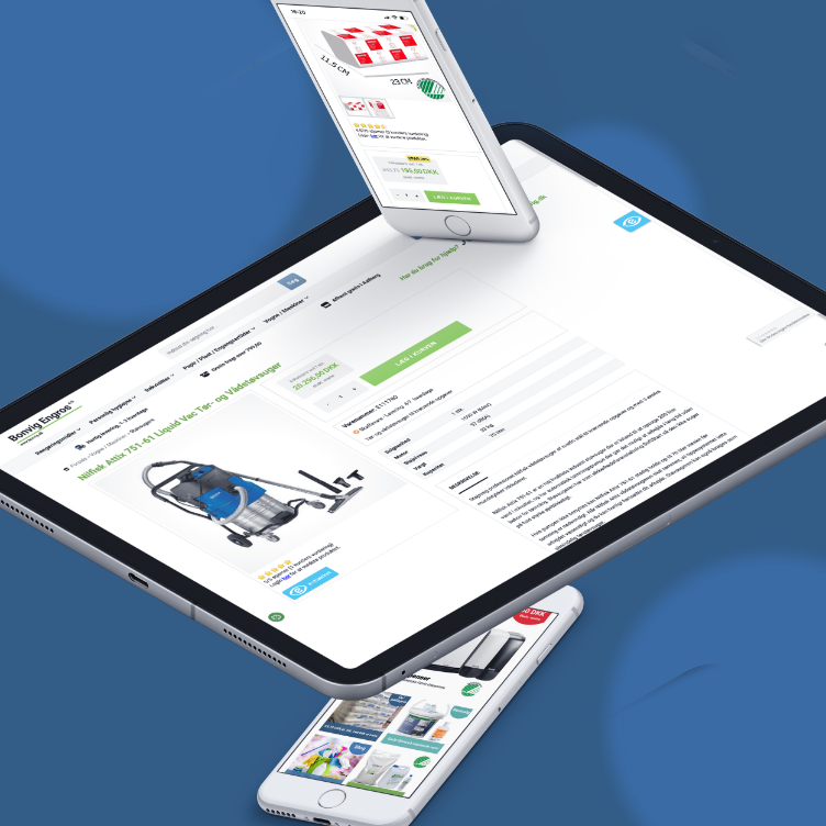 UI design til Bonvig Engros web shop