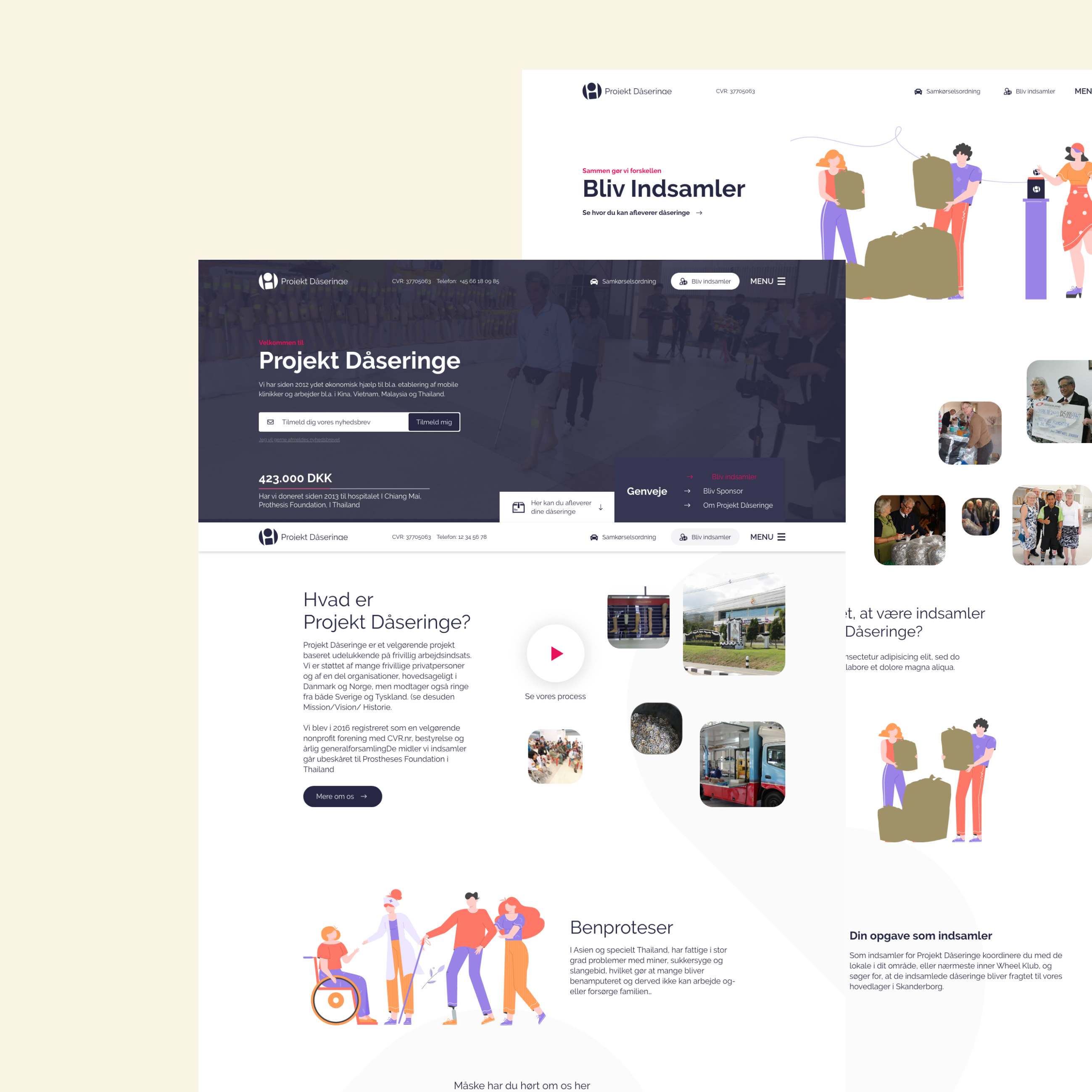Identitet og webdesign til Projekt Dåseringe