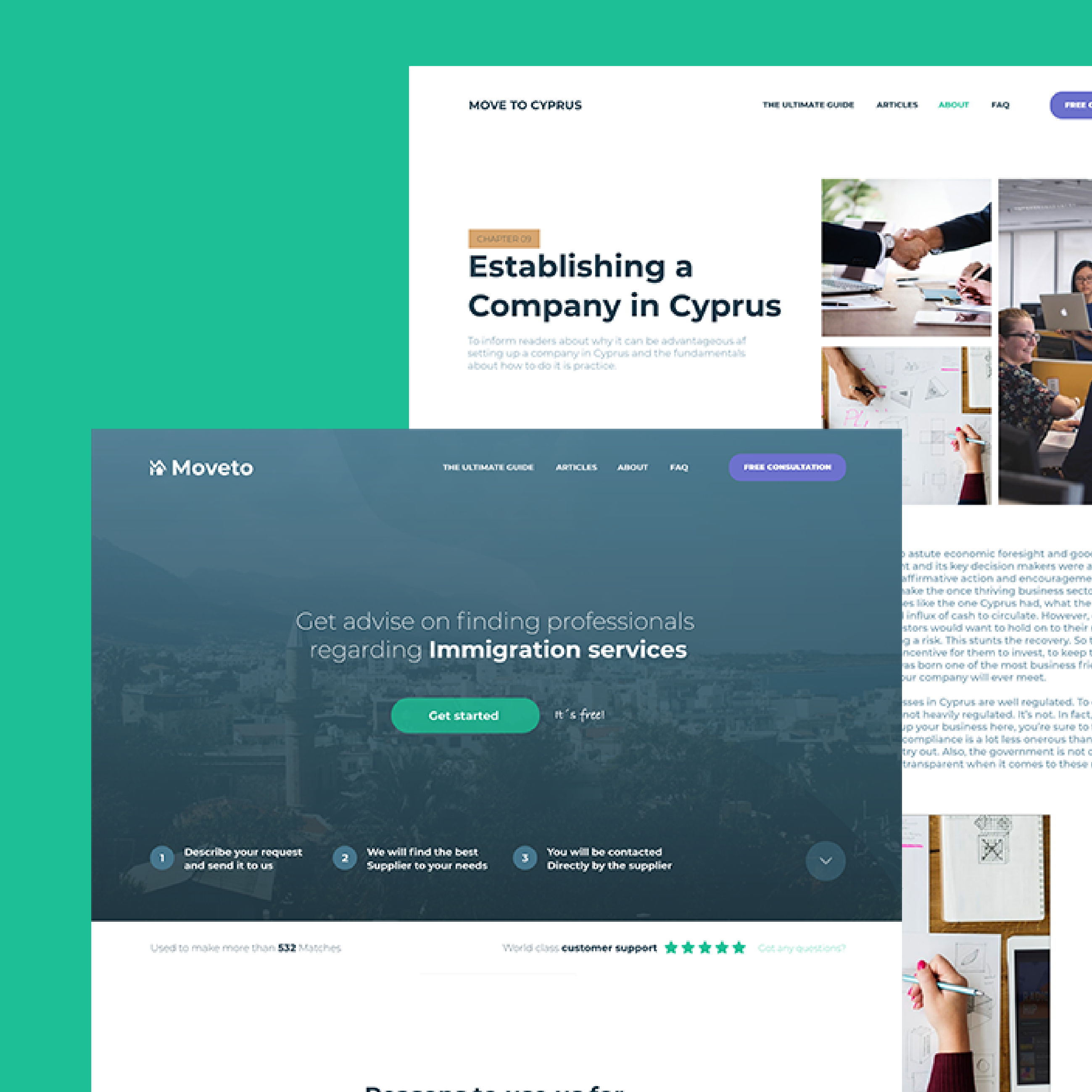 Webdesign til MoveToCyprus
